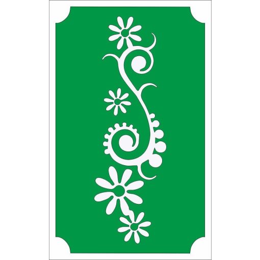 8x5 cm-es Csillámtetoválás sablon - Virág 11