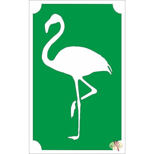 8x5 cm-es Csillámtetoválás sablon - Flamingó 25