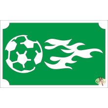 8x5 cm-es Csillámtetoválás sablon - Foci labda 26