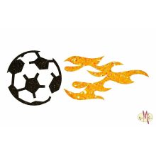 8x5 cm-es Csillámtetoválás sablon - Foci labda 26