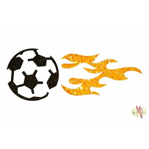 8x5 cm-es Csillámtetoválás sablon - Foci labda 26