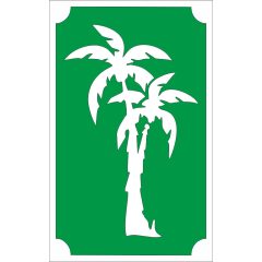 8x5 cm-es Csillámtetoválás sablon - Pálma fák 31