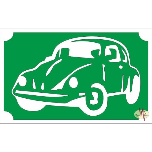 8x5 cm-es Csillámtetoválás sablon - VW Bogár 35