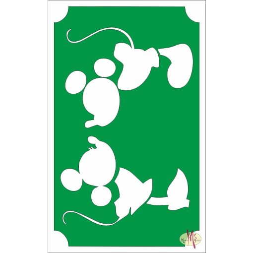8x5 cm-es csillámtetoválás sablon - Mickey mouse 38