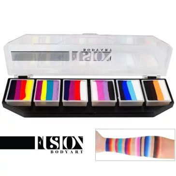 Fusion csíkos arcfesték paletta – Rainbow Splash