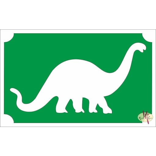 8x5 cm-es Csillámtetoválás sablon - Dino 46