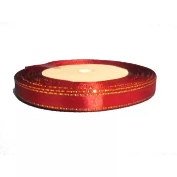 Szatén szalag arany széllel - 6mm