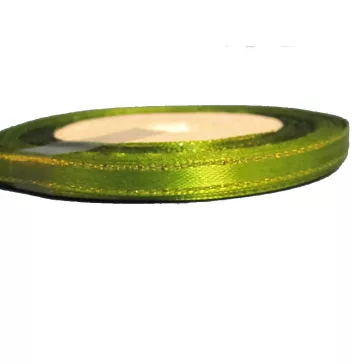 Szatén szalag arany széllel - 6mm