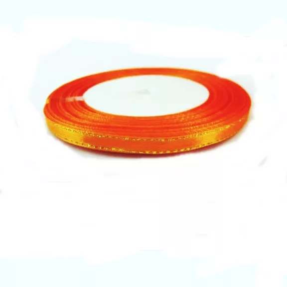 Szatén szalag arany széllel - 6mm
