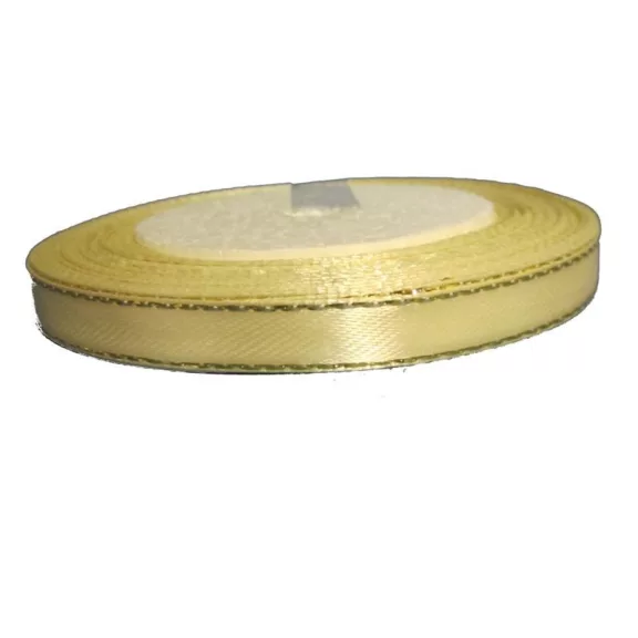 Szatén szalag arany széllel - 6mm