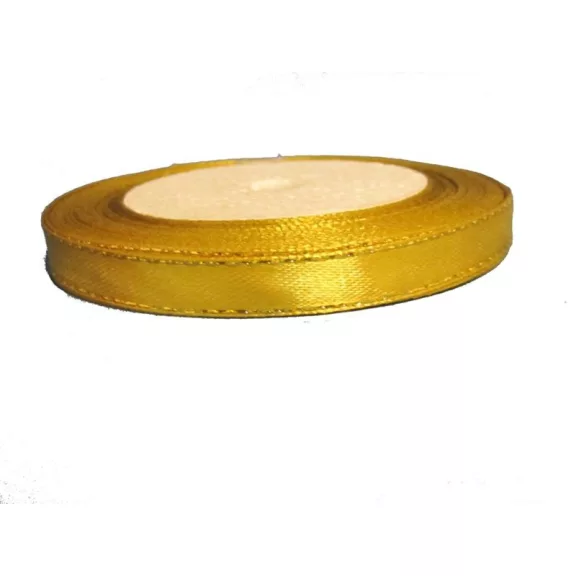 Szatén szalag arany széllel - 6mm