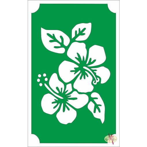 8x5 cm-es Csillámtetoválás sablon - Trópusi virágok 72