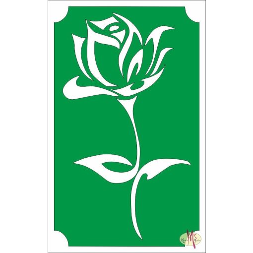 8x5 cm-es Csillámtetoválás sablon - Rózsaszál 79