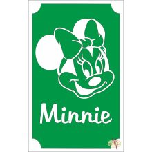 8x5 cm-es Csillámtetoválás sablon - Minnie mouse 82