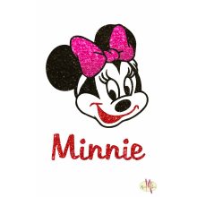 8x5 cm-es Csillámtetoválás sablon - Minnie mouse 82