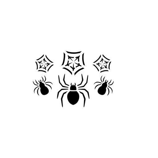 Arc és testfestő sablon - Pók minta