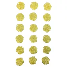 Rózsa Strasszkövek sárga 18 db/cs 2 cm