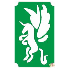 8x5 cm-es Csillámtetoválás sablon - Unikornis 91