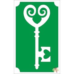 8x5 cm-es Csillámtetoválás sablon - Kulcs 101