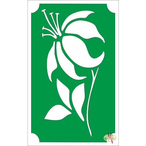 8x5 cm-es Csillámtetoválás sablon - Virág 109