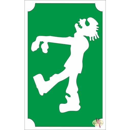 8x5 cm-es Csillámtetoválás sablon - Zombi 110