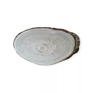 Fa szelet, ovál korong 42x27x3 cm 