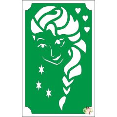 8x5 cm-es Csillámtetoválás sablon - Elsa 112
