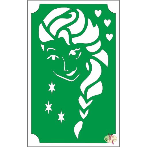 8x5 cm-es Csillámtetoválás sablon - Elsa 112