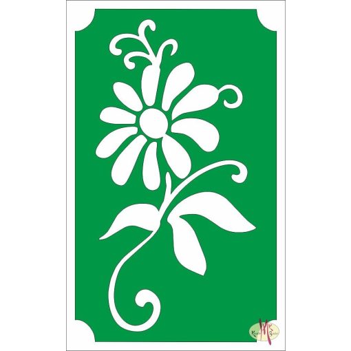 8x5 cm-es Csillámtetoválás sablon - Virág indával 119