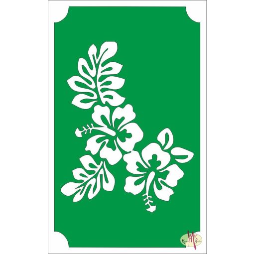8x5 cm-es Csillám tetoválás sablon - Trópusi virágok 121