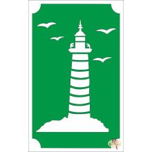 8x5 cm-es Csillám tetoválás sablon - Világító torony 123