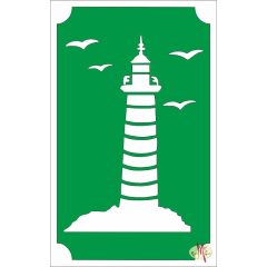   8x5 cm-es Csillám tetoválás sablon - Világító torony 123