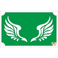 8x5 cm-es Csillám tetoválás sablon - Angyal szárnyak 124