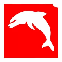 4x4cm Csillámtetoválás sablon delfin 02
