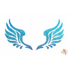8x5 cm-es Csillám tetoválás sablon - Angyal szárnyak 124