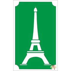 8x5 cm-es Csillám tetoválás sablon - Eiffel torony 125