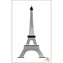 8x5 cm-es Csillám tetoválás sablon - Eiffel torony 125