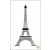8x5 cm-es Csillám tetoválás sablon - Eiffel torony 125