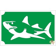 8x5 cm-es Csillámtetoválás sablon - Cápa 127