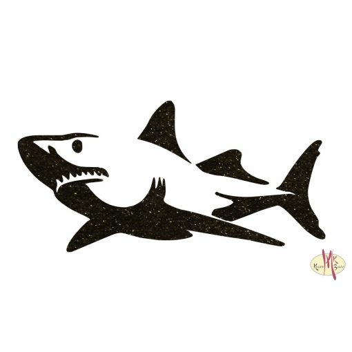 8x5 cm-es Csillámtetoválás sablon - Cápa 127
