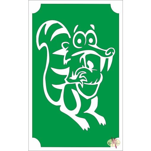 8x5 cm-es Csillámtetoválás sablon - Jégkorszak mókus 129