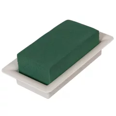 Nedves virágkötő tűzőhab tálban 18,5 cm 25 cm és 33 cm méretekben asztaldíszekhez