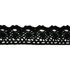 Csipke 100% pamut 3 cm-es fekete