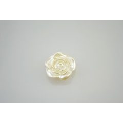 Akril gyöngy Rózsa 19 mm - 10 db/cs,  gyöngy fehér