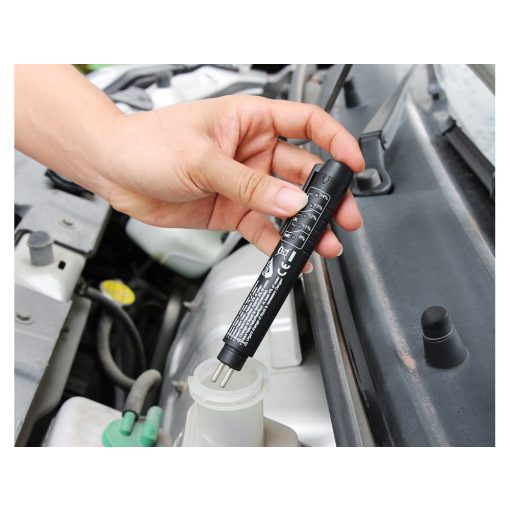 Digitális fékfolyadék teszter toll 5 LED-es kijelzővel DOT 3 és DOT 4 méréshez