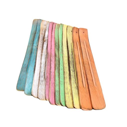 Füstölőtartó - fa antikolt, több színben