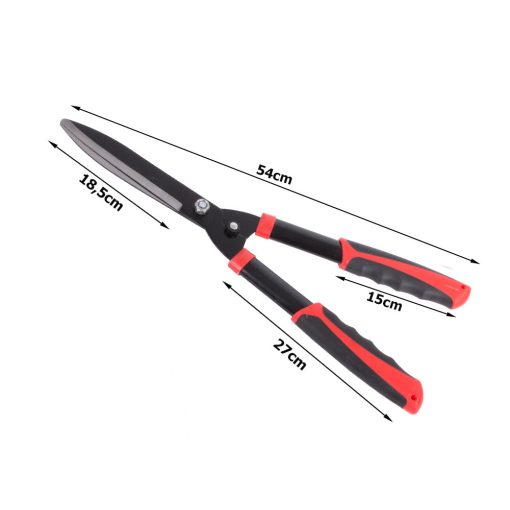 54 cm-es kézi sövénynyíró olló ergonomikus nyéllel és 18,5 cm-es acél pengével