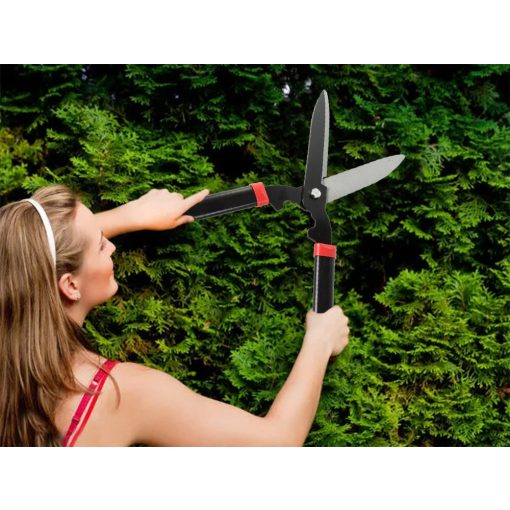 54 cm-es kézi sövénynyíró olló ergonomikus nyéllel és 18,5 cm-es acél pengével