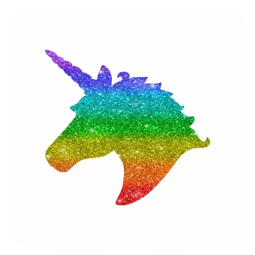 4x4cm Csillámtetoválás sablon Unikornis 12