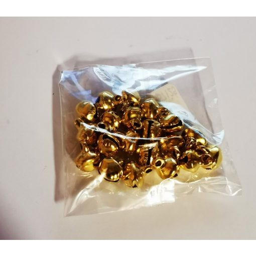 Csengettyű - arany, fényes, kerek füles több méret